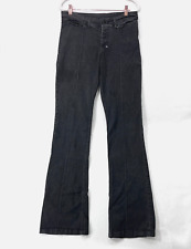 Rufskin Jeans Men 30x34 Black Flare Stretch Distressed Faded Low Rise Slim USA for sale  Shipping to South Africa