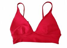 Aerie Triangle Plunge Bikini Deep V Top Swimwear Swimsuit Size Small Red Banded for sale  Shipping to South Africa