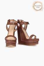 RRP €1073 GIUSEPPE ZANOTTI Leather Slingback Sandals US7 UK4 EU37 Made in Italy for sale  Shipping to South Africa