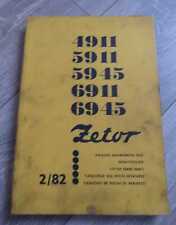 Ciągniki Zetor 4911 + 5911 + 5945 + 6911 + 6945 Lista części zamiennych na sprzedaż  Wysyłka do Poland