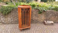 Large Quality Walnut Veneer Corner Cupboard. Glass Display. China Cabinet., used for sale  Shipping to South Africa