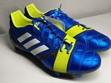 Botines de fútbol Adidas para hombre raros Nitrocharge 1.0 TRX FG Q33665 azul amarillo talla 10.5 segunda mano  Embacar hacia Argentina