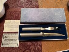Used, American Made Cutlery 2-Piece Carving Set Stainless Steel Brushed Aluminum for sale  Shipping to South Africa