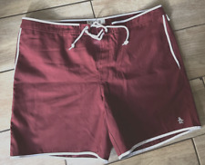 Shorts de natação original PENGUIN Munsingwear voleio vermelho/branco - Masculino 36 brx comprar usado  Enviando para Brazil