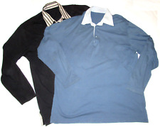 Used, 2 USED MEN'S STEFANO RICCI LONG SLEEVE POLO SHIRTS! BLACK/BLUE/MADE IN ITALY 46 for sale  Shipping to South Africa