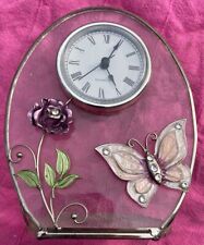 Glass clock butterfly for sale  BRISTOL