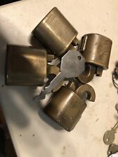 Antique Padlock 4 U S Reg Mail With 1 Key See Pictures Brass Counter Padlocks US for sale  Shipping to South Africa