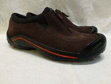 Lands End Brown Suede Zip-up Slip On Comfort Shoes Womens 4M , used for sale  Shipping to South Africa