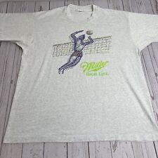 Camiseta de colección Miller High Life arena voleibol gráfico de punta única cerveza, usado segunda mano  Embacar hacia Argentina