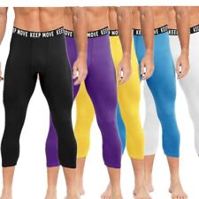 Men's Compression Pants Base Layer Sports Workout Running Tight Gym Leggings, used for sale  Shipping to South Africa