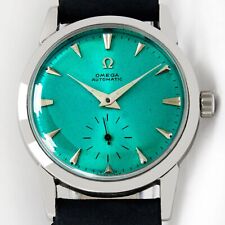 1958s Omega automático S/S Sunburst mostrador turquesa relógio masculino vintage aço comprar usado  Enviando para Brazil