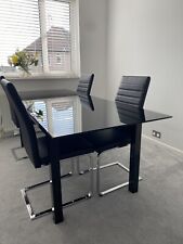 Seater glass dining for sale  HUDDERSFIELD