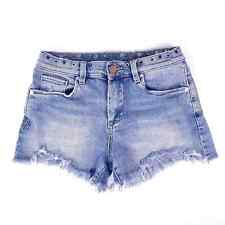 Jeans BLANKNYC The Barrow Vintage Cintura Alta Corte Curto Bainha Crua Azul Claro 25 comprar usado  Enviando para Brazil