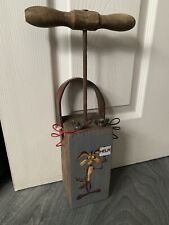 Handmade Quirky Bespoke Solid Wooden Metal Cartoon Detonator Style Door Stop for sale  Shipping to South Africa