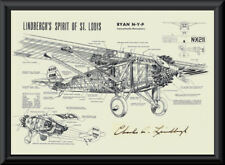 Usado, Charles Lindbergh autógrafo reimpressão diagrama de Ryan-M2 em papel de linho fino P049 comprar usado  Enviando para Brazil