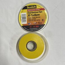 "Cinta eléctrica de vinilo amarillo 3M Scotch Professional grado 35 3/4" x 66'", usado segunda mano  Embacar hacia Argentina