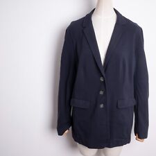 Blazer feminino HABSBURG MANUFAKTUR algodão azul marinho com botões 44/40/G comprar usado  Enviando para Brazil