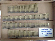 Usado, Juego completo de 122 cañas de latón antiguas de órgano de bombeo temprano colado y nota marcada segunda mano  Embacar hacia Argentina