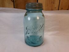 Jarro de conserva vintage Ball Perfect Mason #13 azul água vidro quarto com tampa de zinco comprar usado  Enviando para Brazil