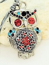 Owl rhinestones necklace for sale  Whitehall