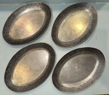 Vintage Burcoware 1242 Aluminum Steak Serving Plates Camping Plates Set Of 4, used for sale  Shipping to South Africa