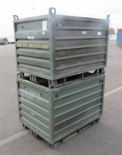 2 Bundeswehr Boxen Stapelbox Stapelbehälter Kranösen Stahl Box Kiste Palettenbox gebraucht kaufen  Riesa-Canitz,-Merzdorf