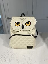 Usado, Mini mochila branca e preta Harry Potter Loungefly Hedwig The Owl 10”A X 9” W comprar usado  Enviando para Brazil