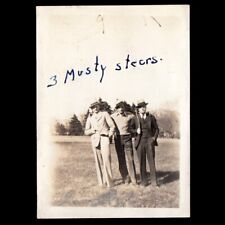 "3 MUSTY STEERS" DANGEROUSLY SEXY GANGSTER MEN GAY POSERS ~ 1930s VINTAGE PHOTO for sale  Shipping to South Africa