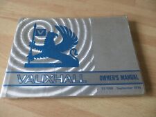 Vauxhall owner manual for sale  TUNBRIDGE WELLS