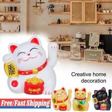 Used, Solar Powered Automatic Waving Cat Fortune Cat Lucky Cat Home Office Car De Cute for sale  Shipping to South Africa