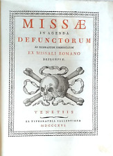 Missae agenda defunctorum usato  Cattolica