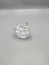 Vintage Mini Clear Glass Hen On Nest Mini Chicken for sale  Shipping to South Africa
