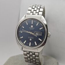 Vintage TISSOT Seastar relógio automático masculino cal.2571 dia/data mostrador azul 1972, usado comprar usado  Enviando para Brazil