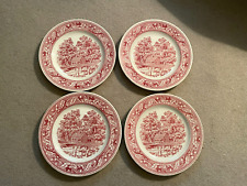 Royal China 4 Memory Lane Pink Dinner Plates 10" Pre-owned, used for sale  Shipping to South Africa