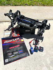Traxxas Rustler 4x4 Roller Slider 4WD chassi com servo, ventiladores, suporte de trabalho, ferramentas, usado comprar usado  Enviando para Brazil