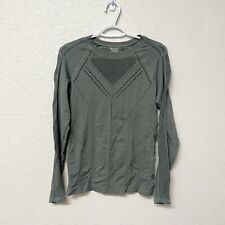Athleta Oxygen Top Long Sleeve Mesh Ventilation Seamless Green Size M for sale  Shipping to South Africa