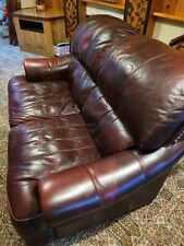 Leather settee sofa for sale  TAMWORTH