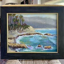 framed beach oil painting for sale  Irvine