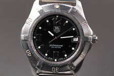 *EXC+5* TAG HEUER WN1110 Professional 200m relógio masculino quartzo mostrador preto suíço, usado comprar usado  Enviando para Brazil