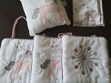 Dulce JoJo Designs UNICORNIO Manta Edredón Decoración Infantil 3 ALMOHADAS Cefean Almohada segunda mano  Embacar hacia Argentina