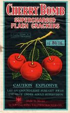 Cherry Bomb C4, 80/16s Firecracker Brick Label for sale  Shipping to South Africa