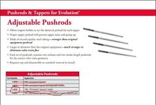 Adjustable pushrod set for sale  LONDON