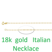 Colar de ouro amarelo sólido 18K puro masculino e feminino corrente de corda de ouro real  comprar usado  Enviando para Brazil