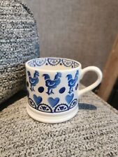 Emma Bridgewater Blue Hen And Hearts Sampler Small / Baby Mug New 1st, used for sale  AYLESFORD