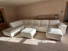 Natuzzi white leather for sale  ROCHDALE