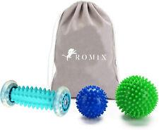 Foot Massage Roller Reflexology Body Pain Relief Feet Massager with Spiky Ball for sale  Shipping to South Africa