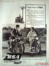 1955 Motor Cycle ADVERT - B.S.A. '125cc Bantam' & '150cc Bantam Major' Print AD, used for sale  SIDCUP