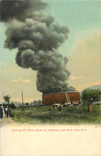 Roca Ciudad Ny Disaster Burning Aceite Tanque Struck By Lightning Alrededor 1908 comprar usado  Enviando para Brazil