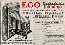 Pubblicita 1912 ego usato  Biella