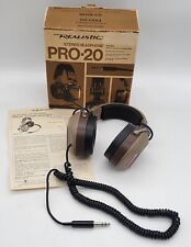 Fones de ouvido estéreo realista PRO 20 Radio Shack vintage extensor de caixa original Cor comprar usado  Enviando para Brazil